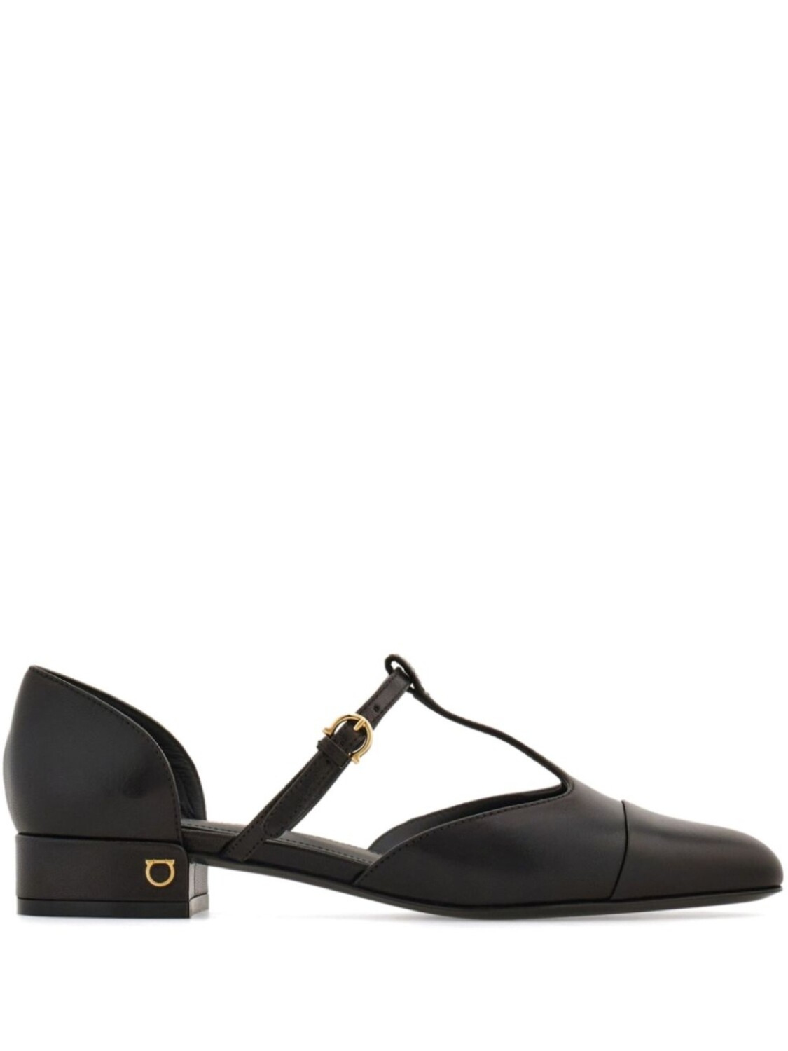 

Ferragamo балетки с Т-образным ремешком, черный