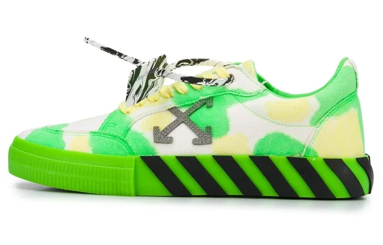 OFF-WHITE Vulc Low 'Tie-Dye - Green Yellow'
