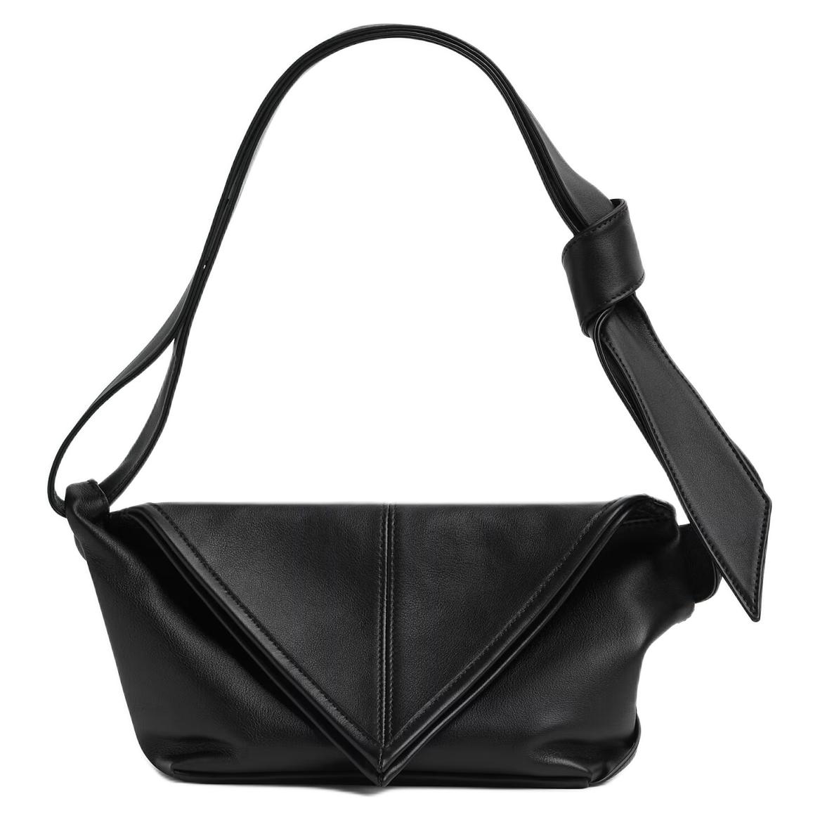 

Bottega Veneta Мини-сумка через плечо из телячьей кожи унисекс черная