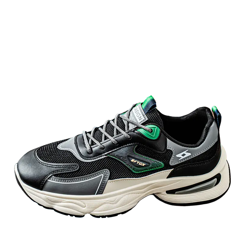 

TAFN Мужские низкие массивные кроссовки Black Green, цвет Black Green