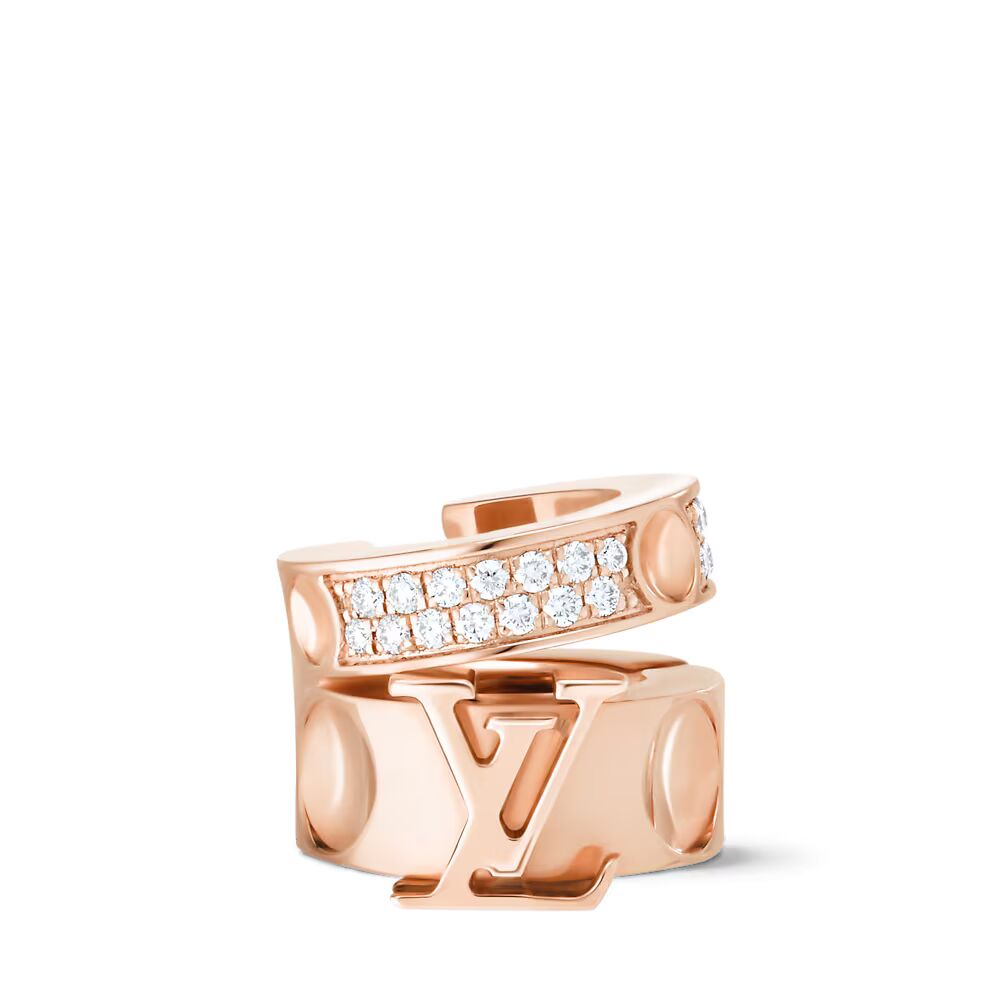 

Серьги-каффы Empreinte, розовое золото и бриллианты, 1 шт. Louis Vuitton, розовый
