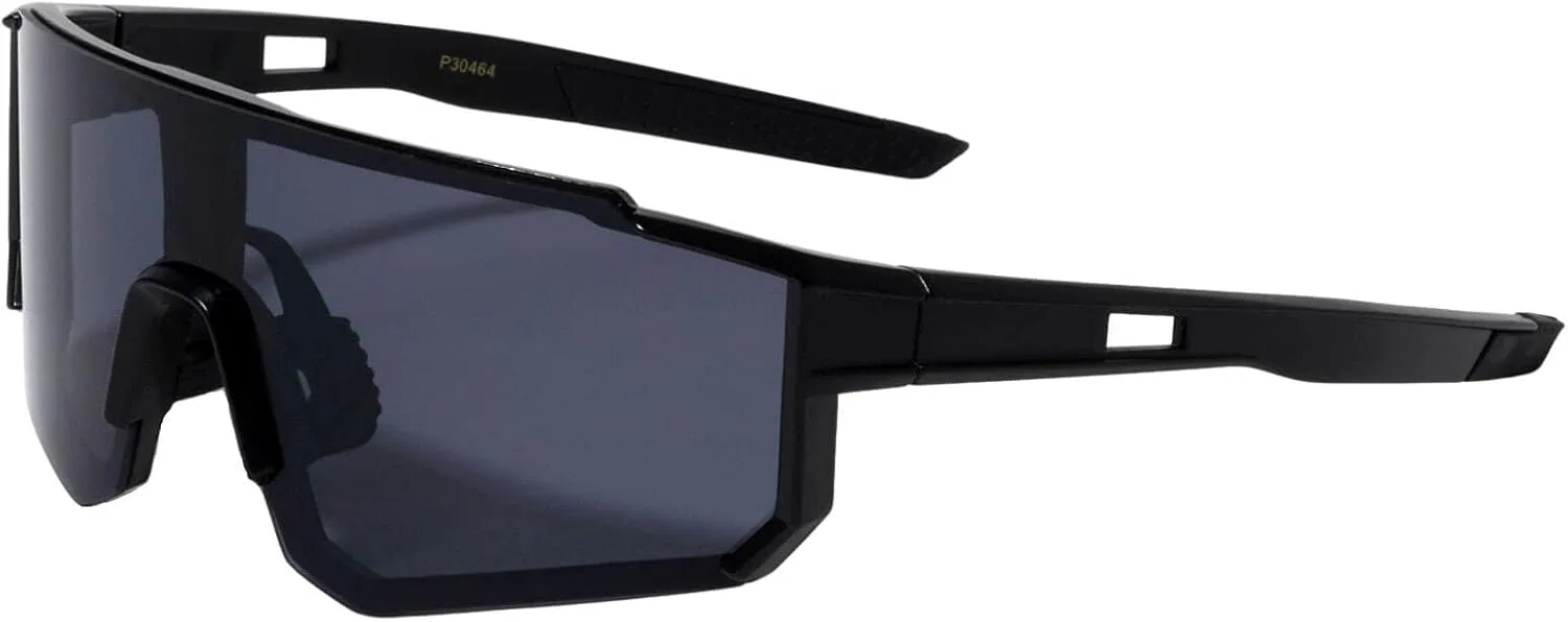 

FLAWLESS EYEWEAR — Спортивные солнцезащитные очки большого размера с обтекаемой формой для мужчин и женщин, для активного отдыха и велоспорта, Black/Black Lens