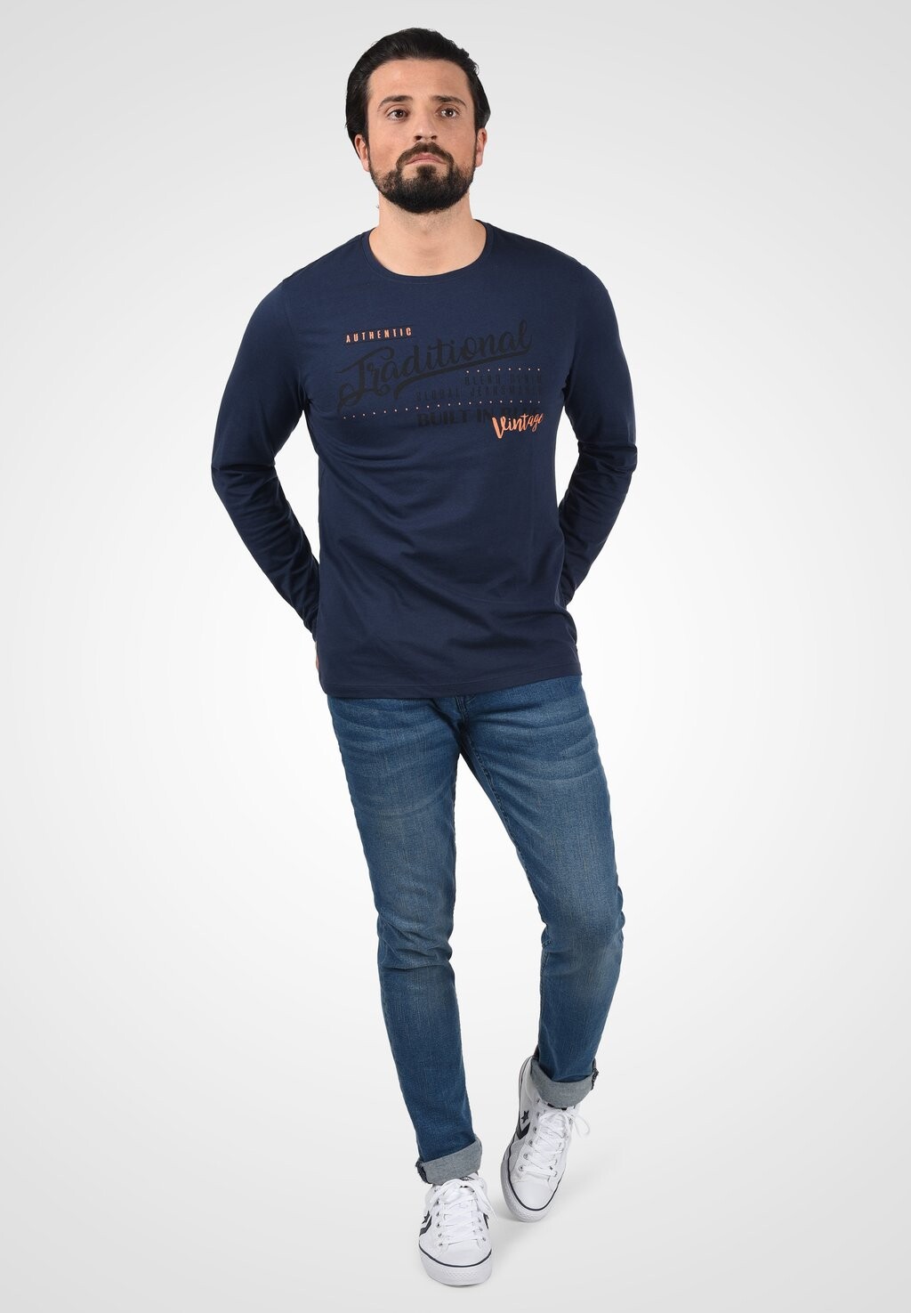 

Футболка с длинным рукавом Bhdopper Blend, цвет mood indigo blue