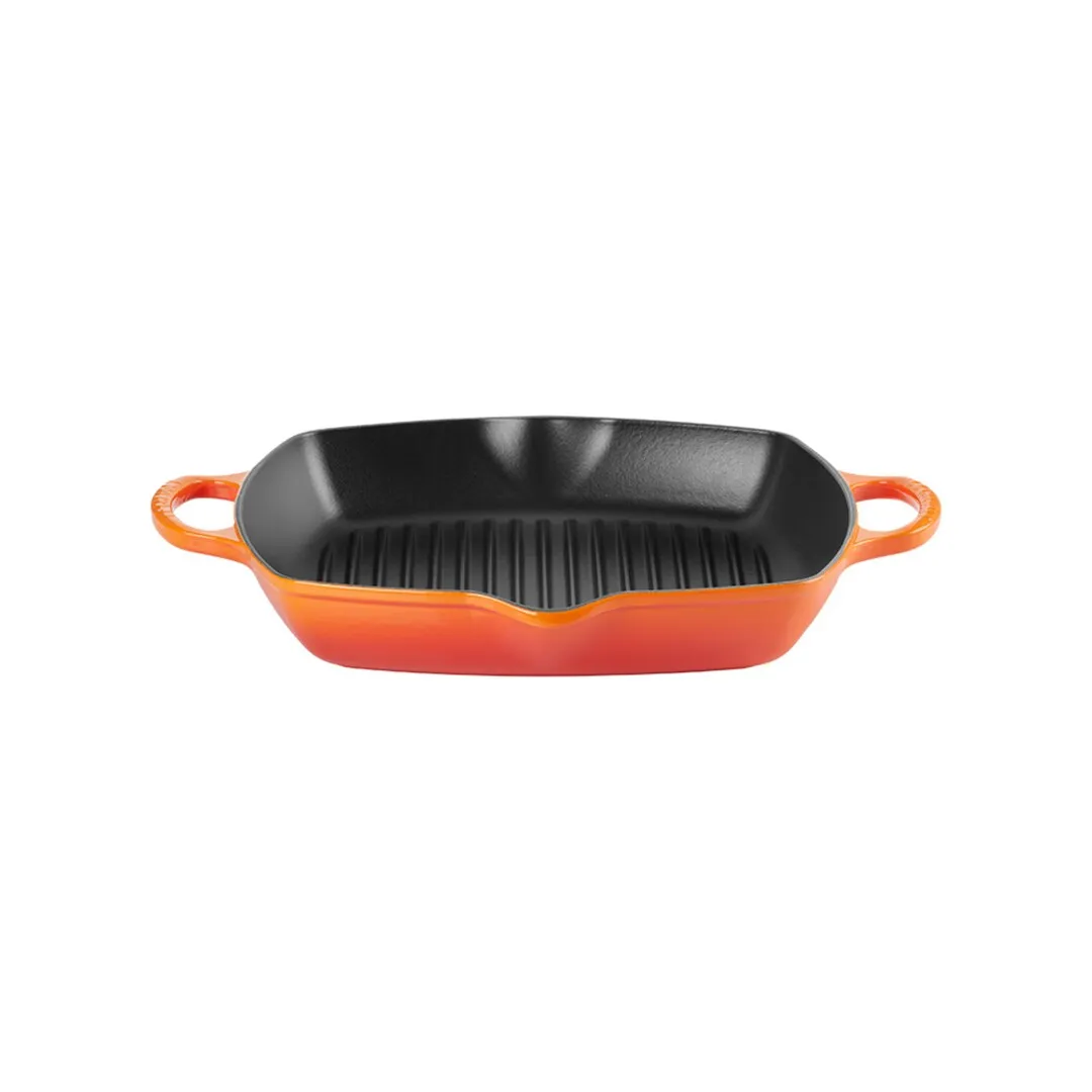 

Чугунная сковорода-гриль Le Creuset High Square, апельсин