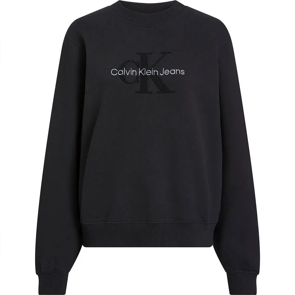 

Толстовка Calvin Klein Jeans Chenille Monologo, черный