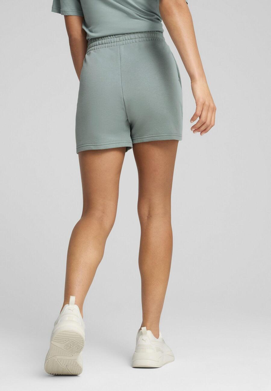

Женские шорты ESS Small No. 1 с высокой талией, PUMA Green Moon, 5 дюймов