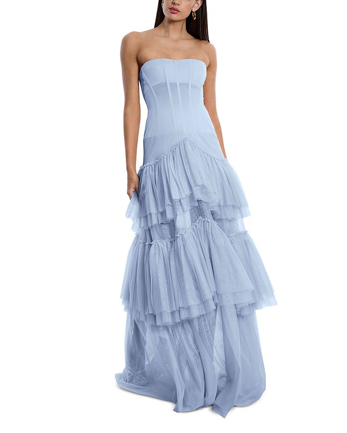 

BCBG Корсетное платье без бретелей BCBGMAXAZRIA, синий
