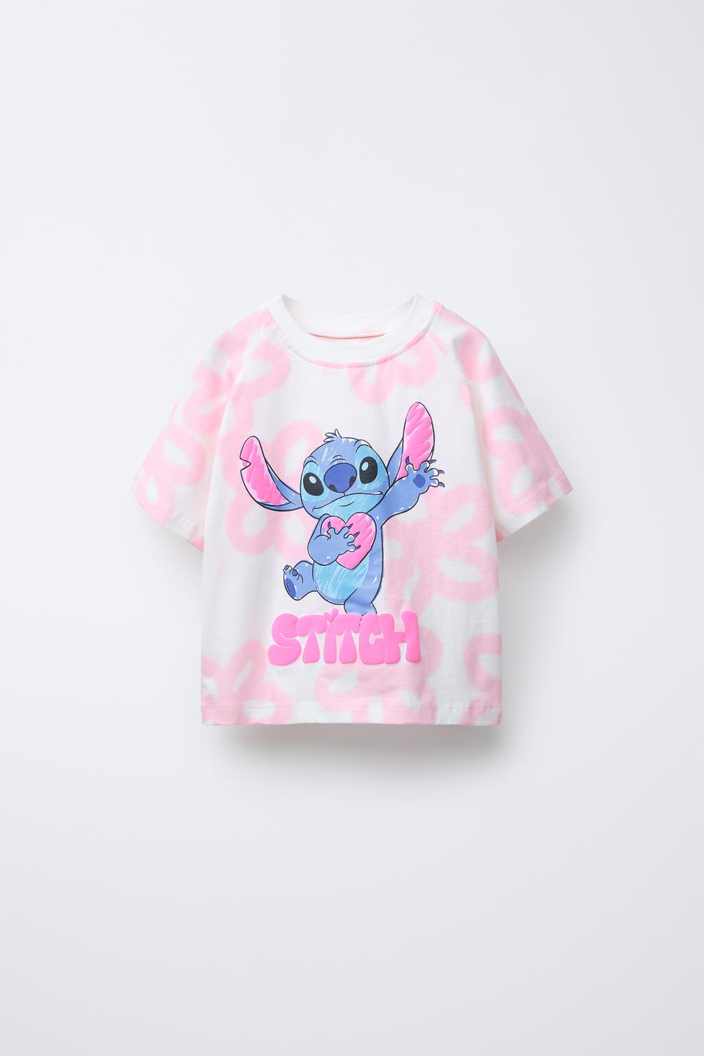 

Футболка с принтом lilo & stitch disney ZARA, устрично-белый