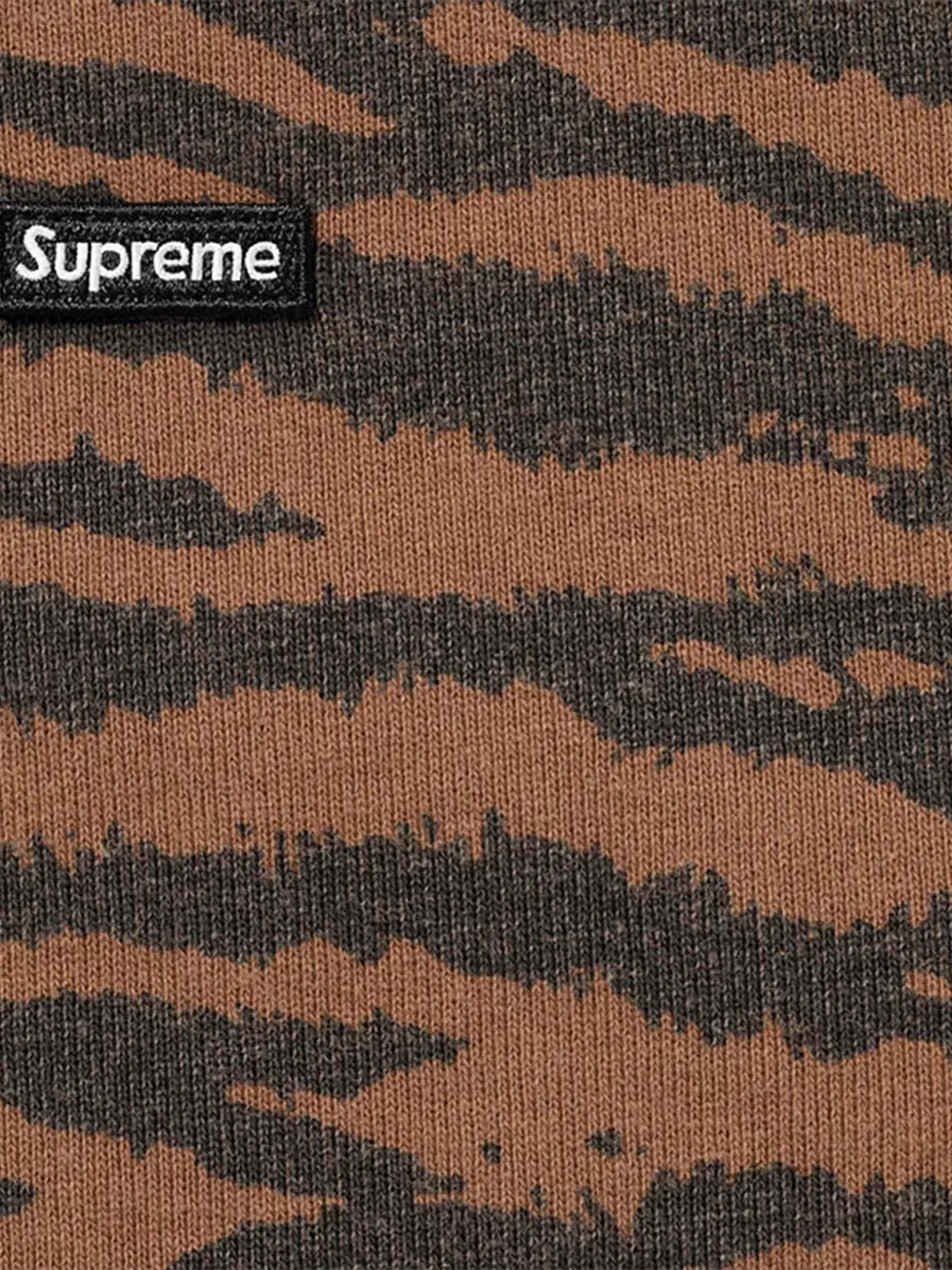 Худи с анималистическим принтом в виде маленькой коробки Supreme, коричневый — фото 2