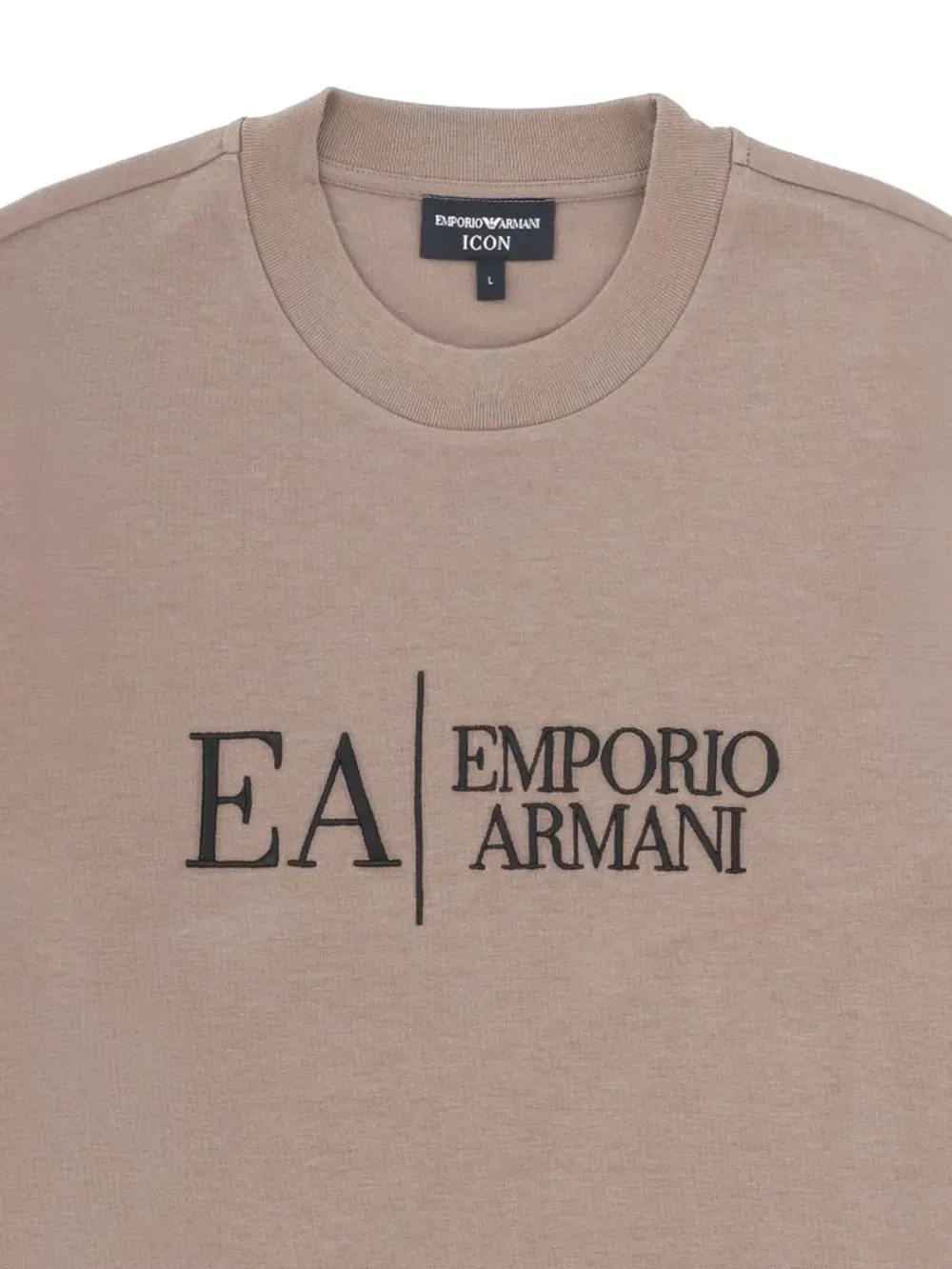 Футболка с круглым вырезом Emporio Armani, нейтральный — фото 2