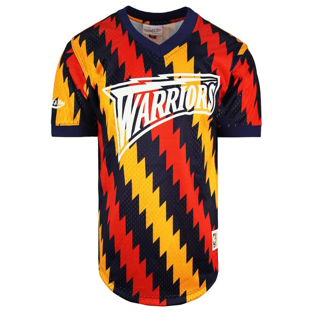 

Мужская футболка с сеткой Mitchell & ness nba Golden State Warriors с надписью Mitchell And Ness, мультиколор
