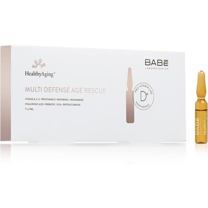

Laboratorios Babé Multi Defense Age Rescue Ампулы HealthyAging+ Регенерирующий Оживляющий и омолаживающий эффект Укрепляющие и увлажняющие кожу пузырьки против морщин 7 ампул по 2 мл — упаковка из 7 шт. Babé Laboratorios