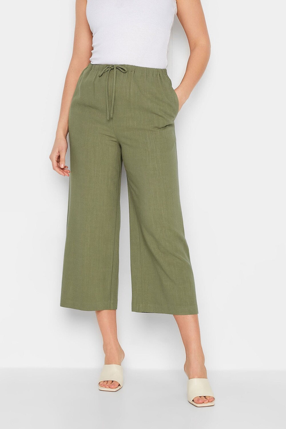 

Укороченные льняные брюки Long Tall Sally, зеленый