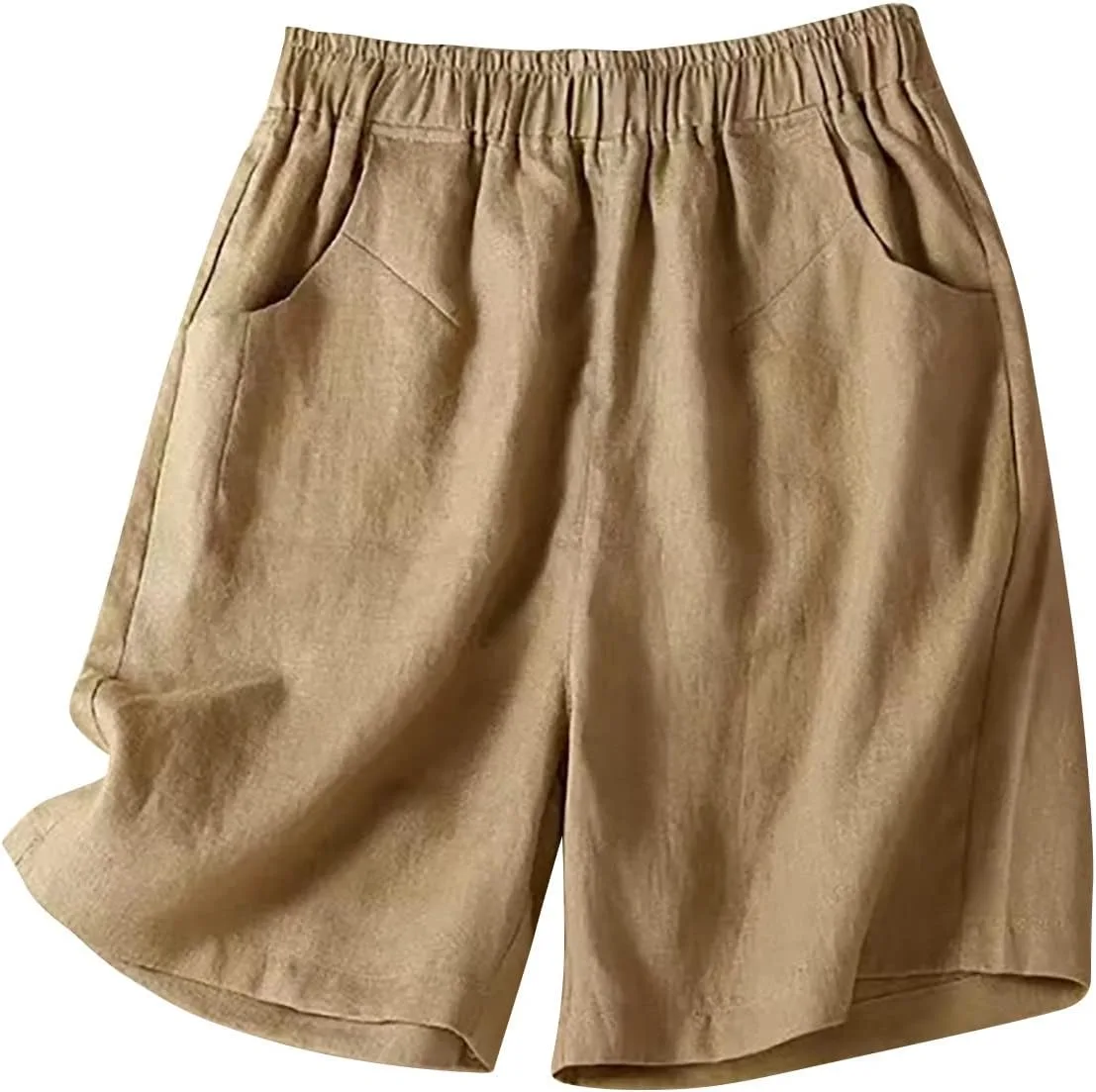 

Dademeo летние уютные шорты из хлопка и льна, легкие, с высокой талией и карманами