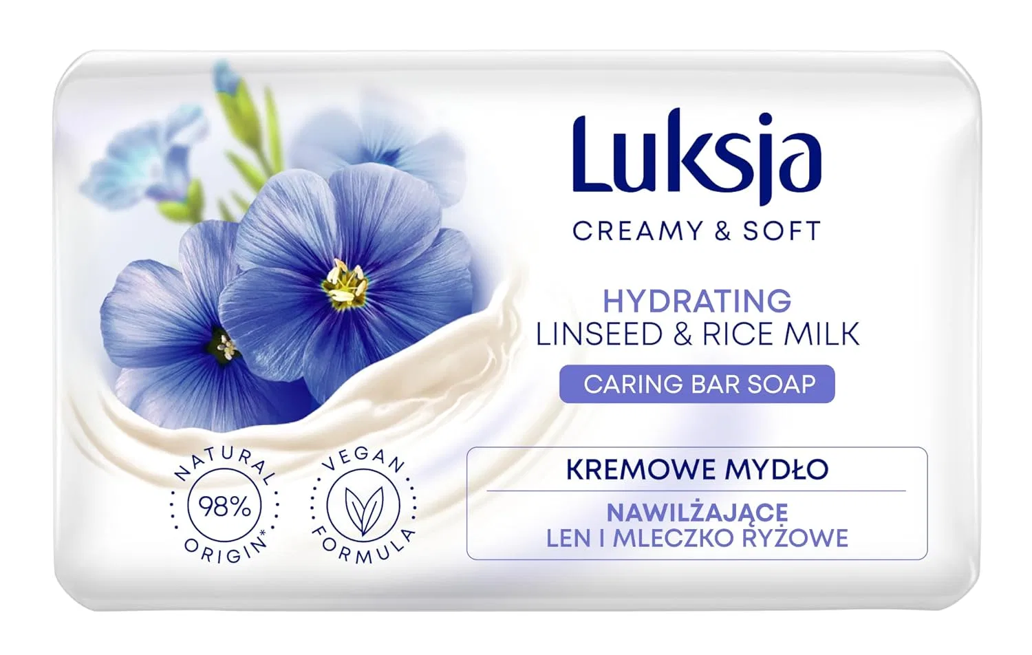 Крем-мыло с экстрактом льна и рисовым молочком от SARANTIS Luksja