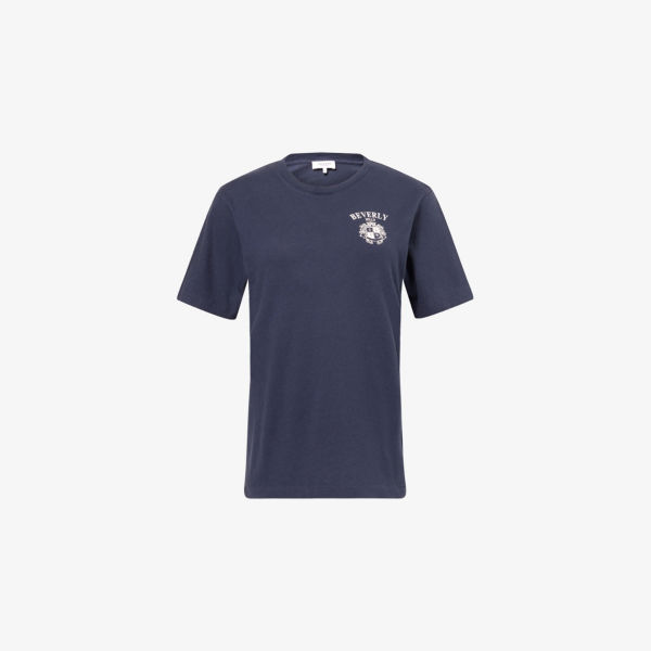 

Футболка Sporty & Rich Beverly Hills Crest с принтом, синий