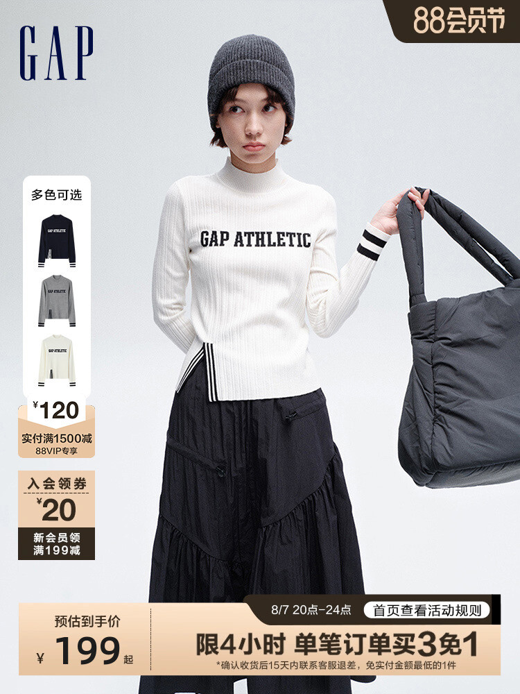 

Свитер женский Gap жаккардовый, темно-синий