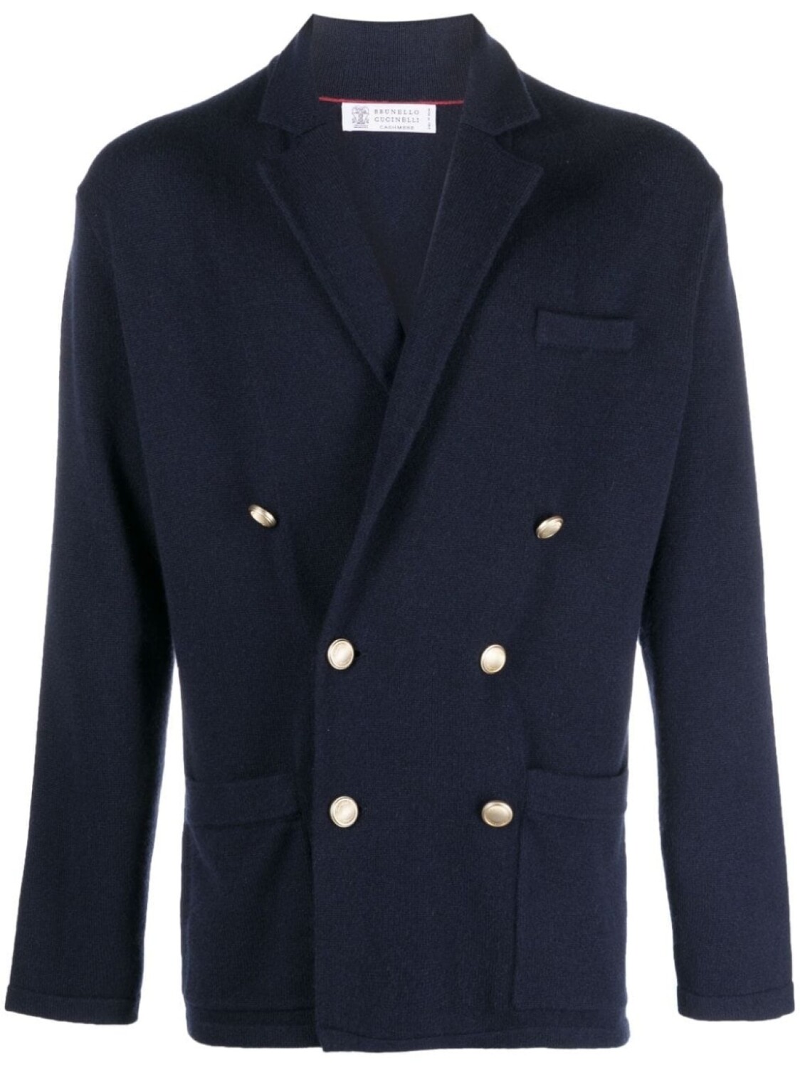 

Brunello Cucinelli двубортный кашемировый пиджак, синий