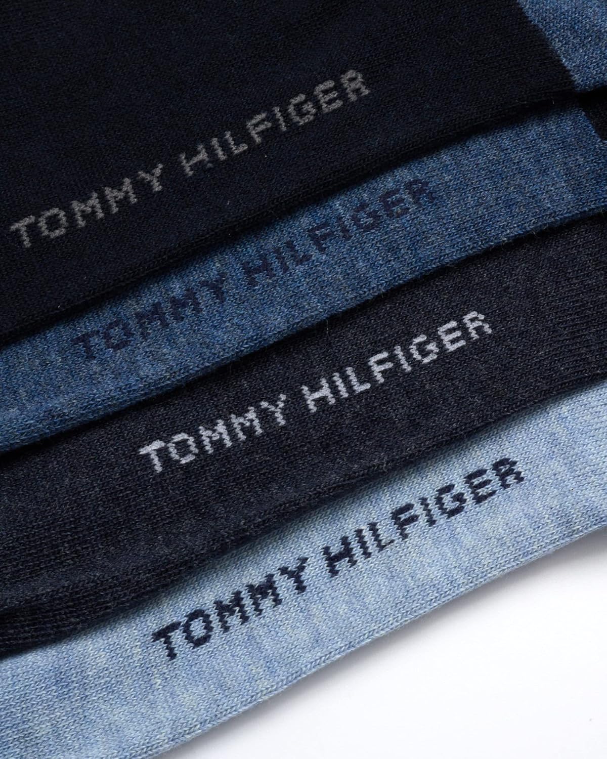 Мужские носки Tommy Hilfiger из дышащей эластичной ткани с мягкой подкладкой - 8 пар, Blue Assorted — фото 4