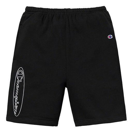 

Шорты x champion ss19 outline sweatshort black Supreme, черный