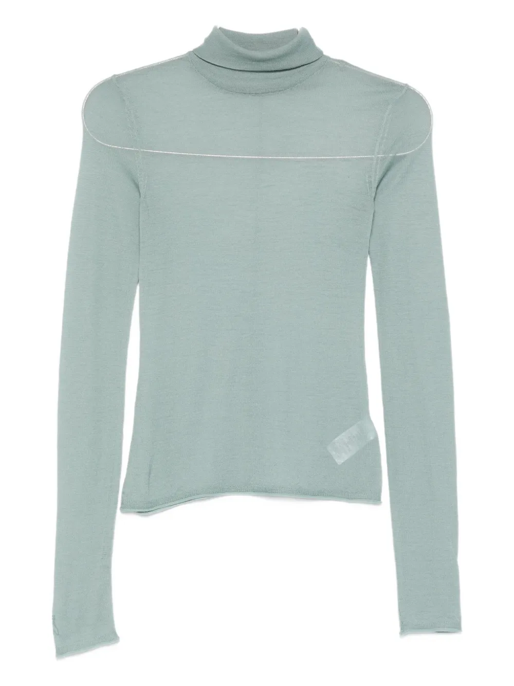 

Шерстяной свитер с высоким горлом Patrizia Pepe, зеленый