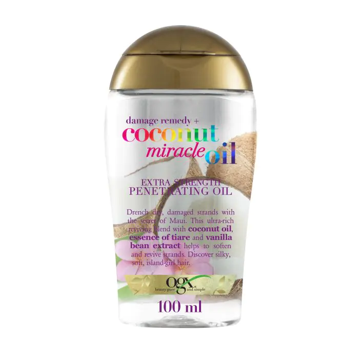 

Масло для волос coconut miracle oil aceite penetrante extra fuerza Ogx, объем 100 мл