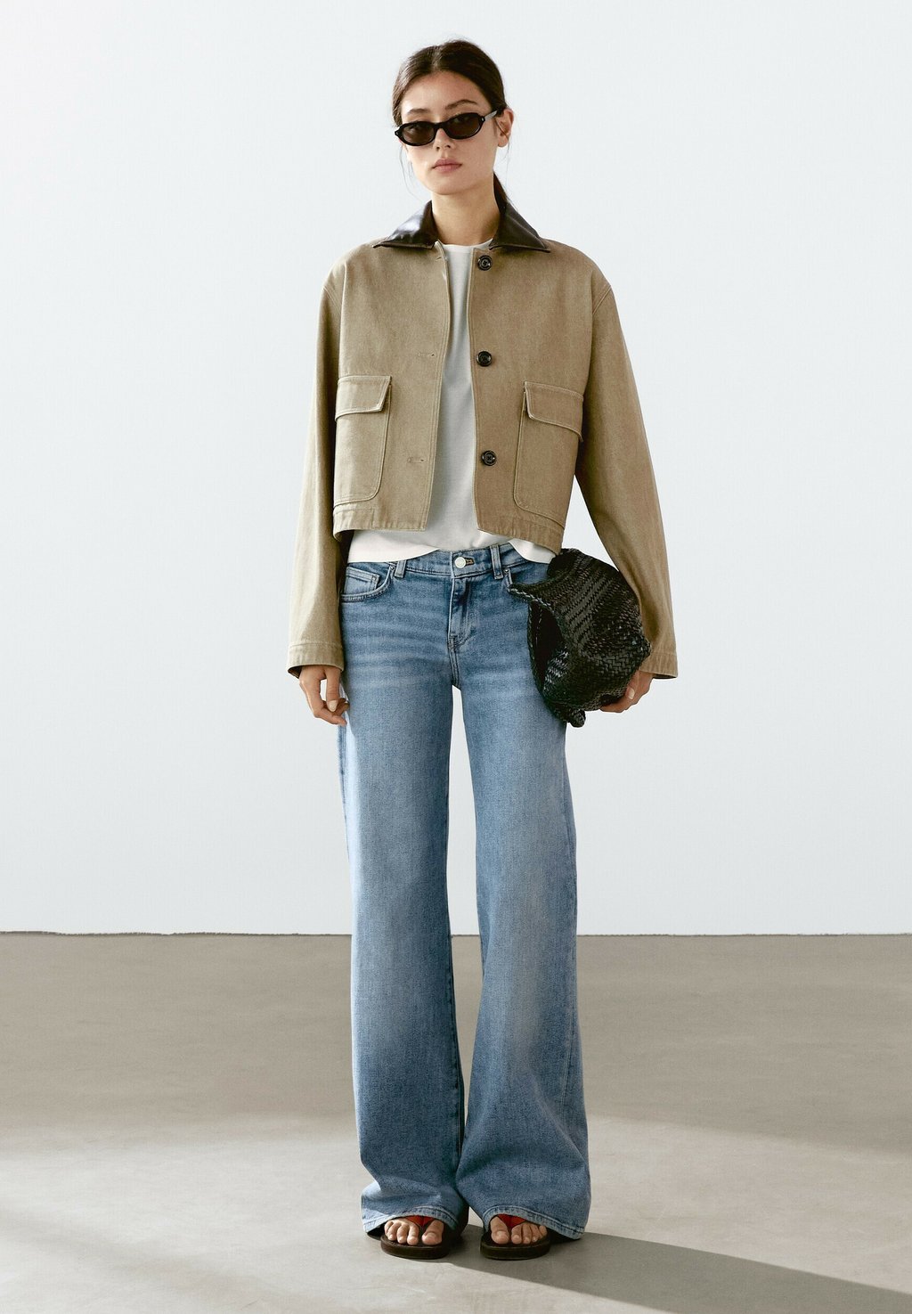 

Летняя куртка COLLAR DETAIL Massimo Dutti, песочный