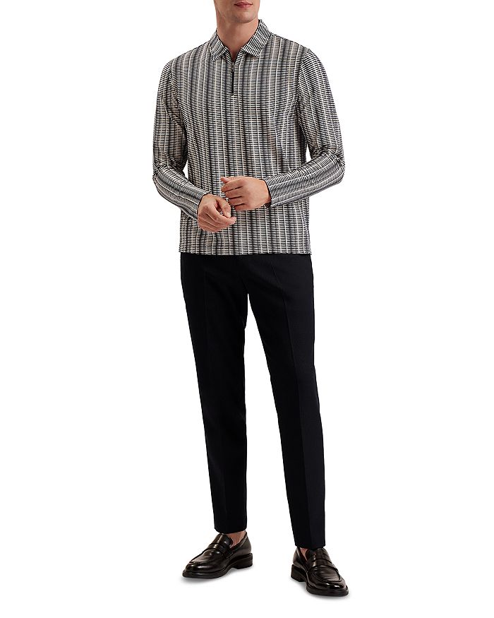 

Поло Capuzzo Regular Fit с длинным рукавом и застежкой-молнией Ted Baker, мультиколор