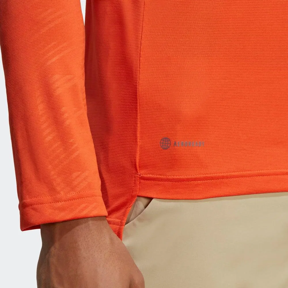 Мужская футболка с полузамком adidas Terrex, оранжевый — фото 3