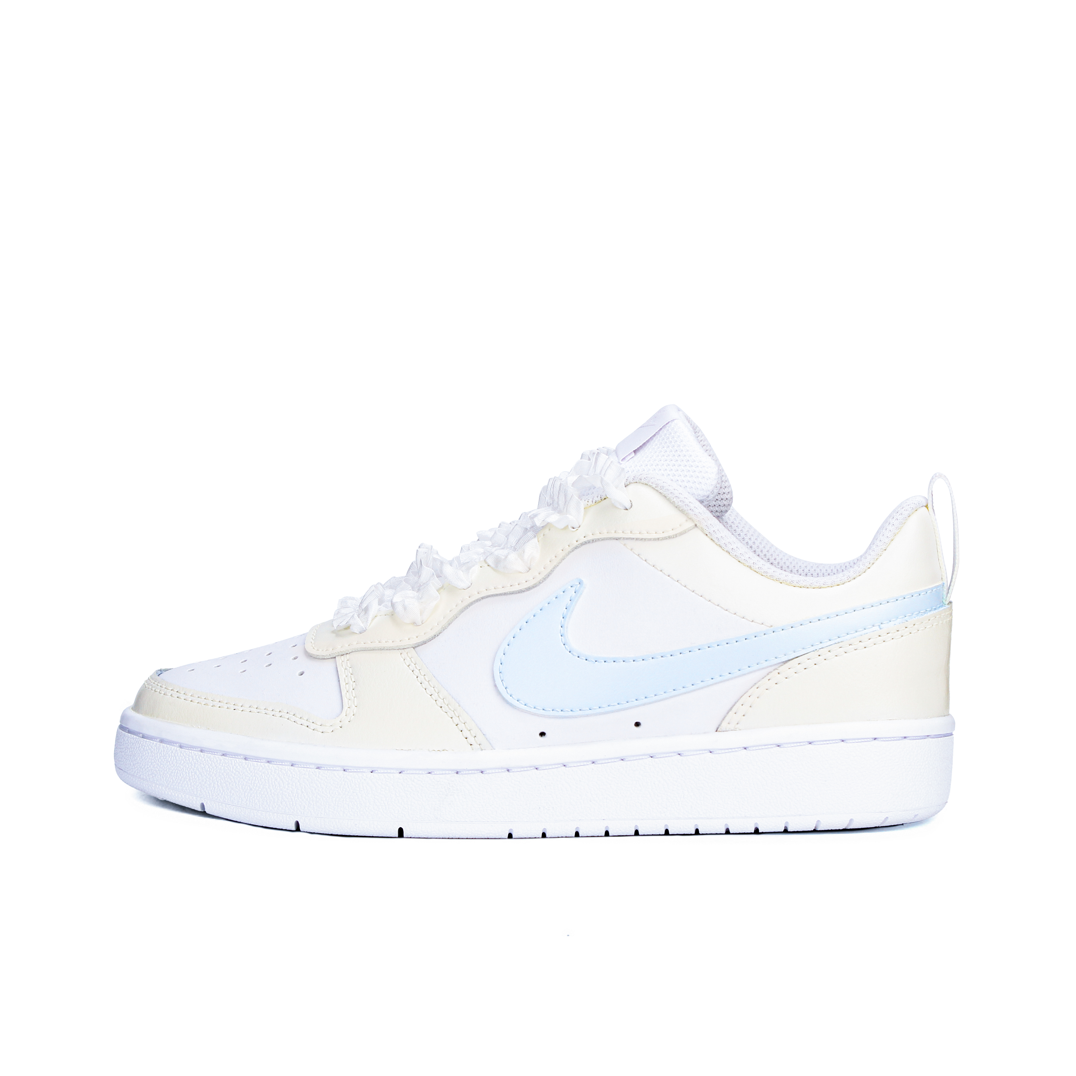 

Детские кроссовки для скейтбординга Court Borough 2 с противоскользящей подошвой и износостойкими подошвами для подростков Nike, желтый/белый/синий