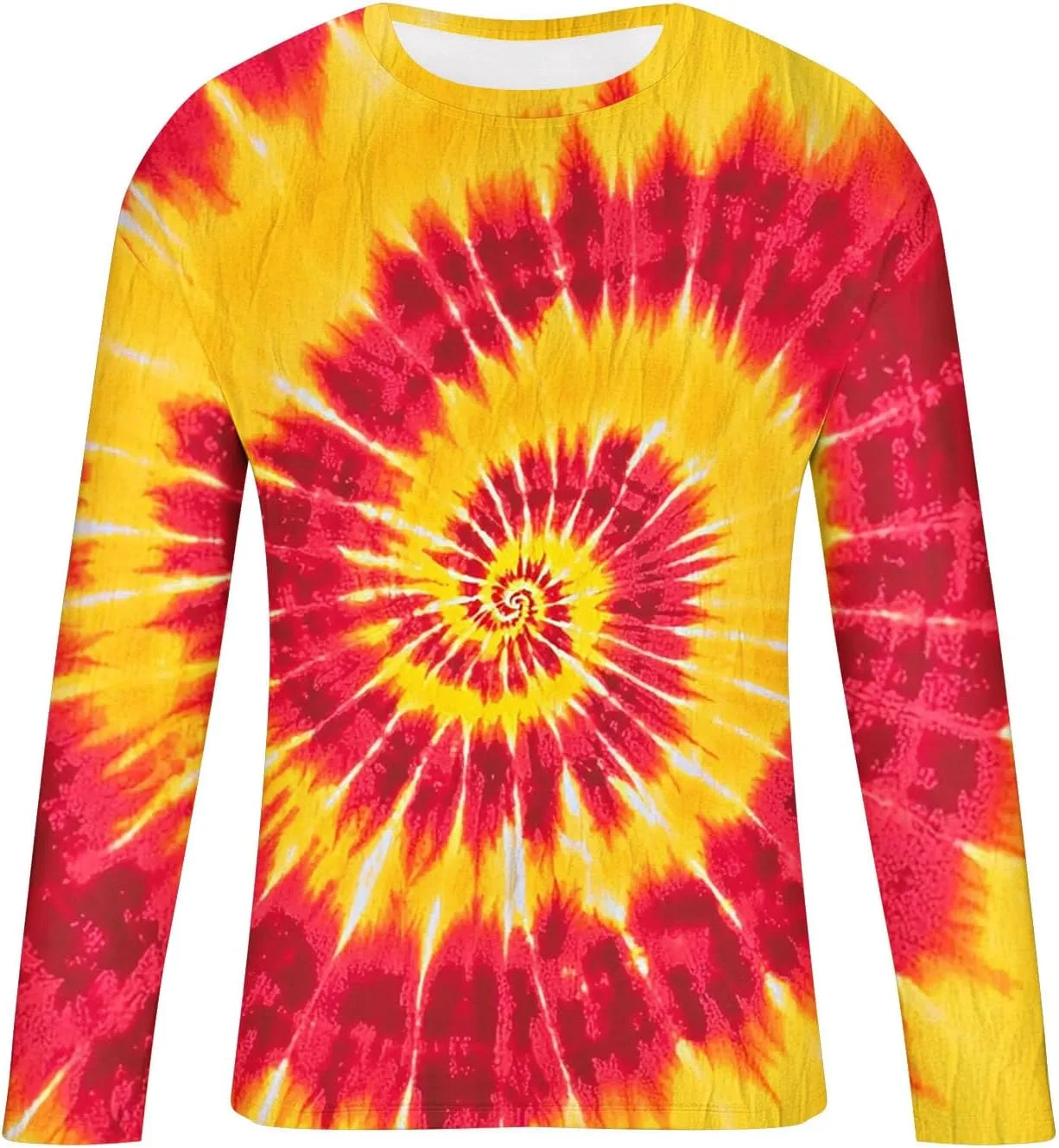 Футболка с длинным рукавом мужская Tie Dye Slim Fit с принтом — фото 3