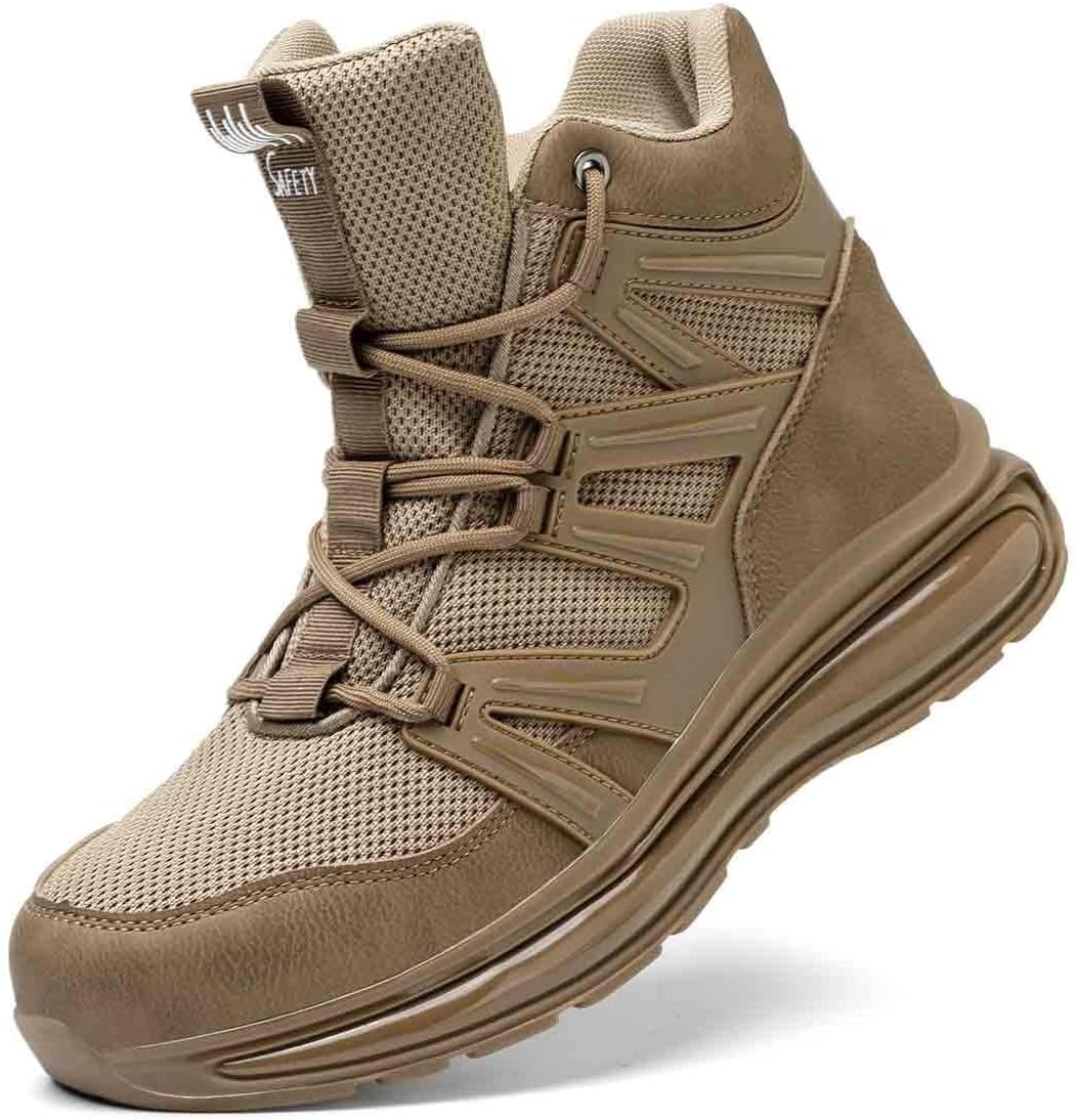 

Удобная рабочая защитная обувь, мужские противоскользящие страховые ботинки, с усиленным носком от ударов и проколов, легкие и дышащие защитные кроссовки для приключений Hancha, хаки