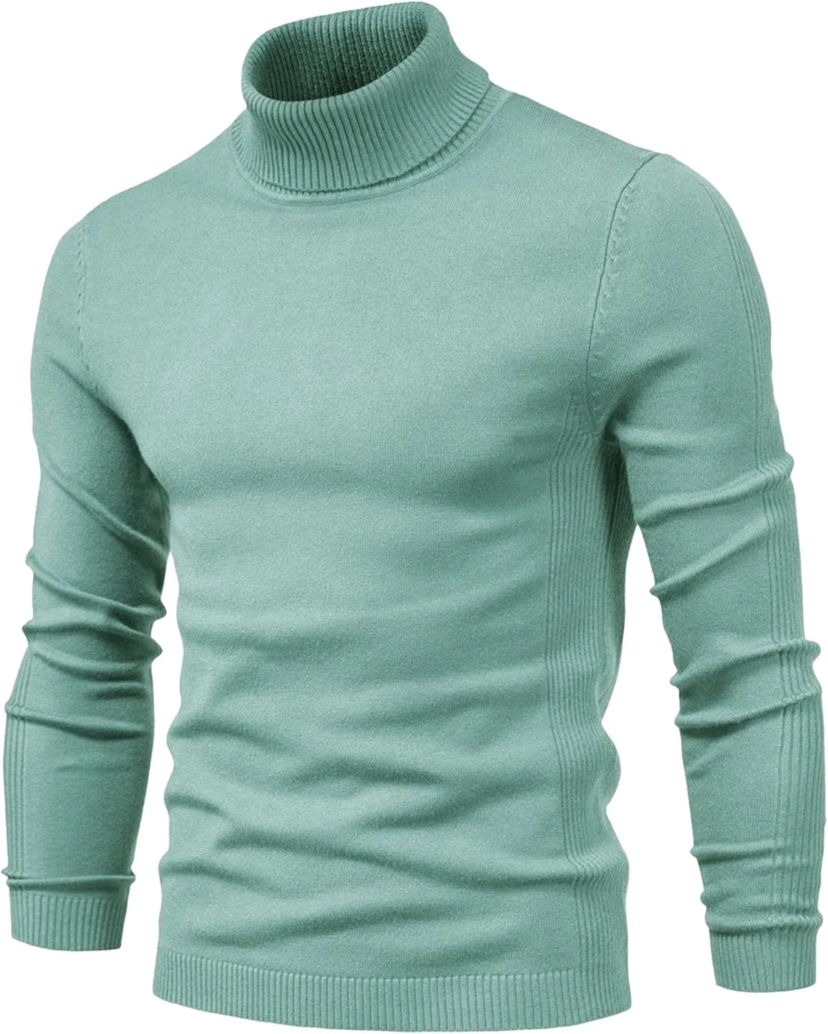 

Толстовка-водолазка для мужчин Casual Slim Fit однотонная вязаная DGHM-JLMY