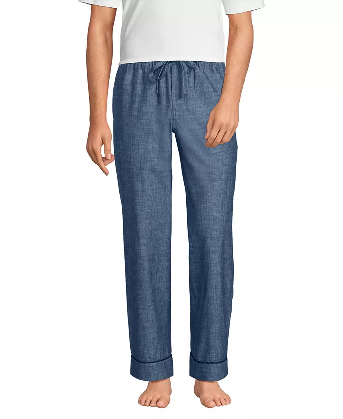 

Мужские базовые пижамные брюки Lands' End, синий