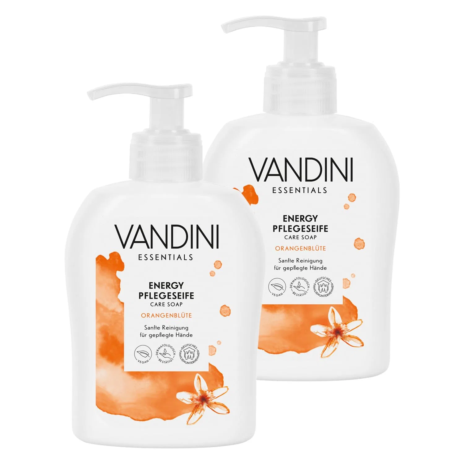 Жидкое мыло VANDINI Energy с ароматом апельсинового цвета, 2 шт. Vandini, Soap Dispenser