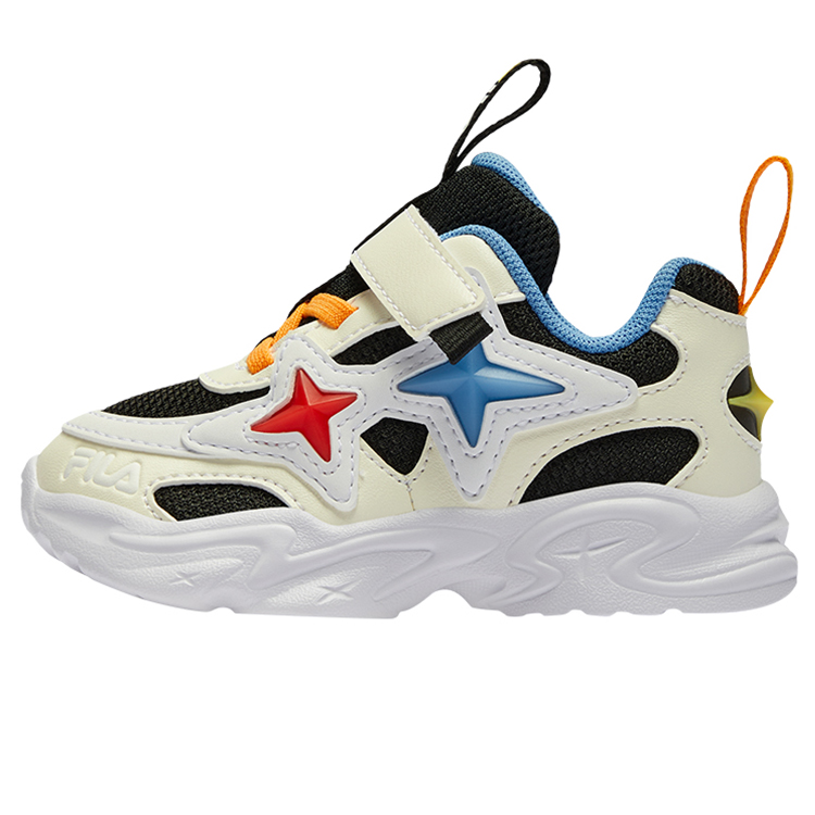 

Износостойкие дышащие низкие кроссовки Polaris для младенцев и малышей FILA KIDS, черный/белый