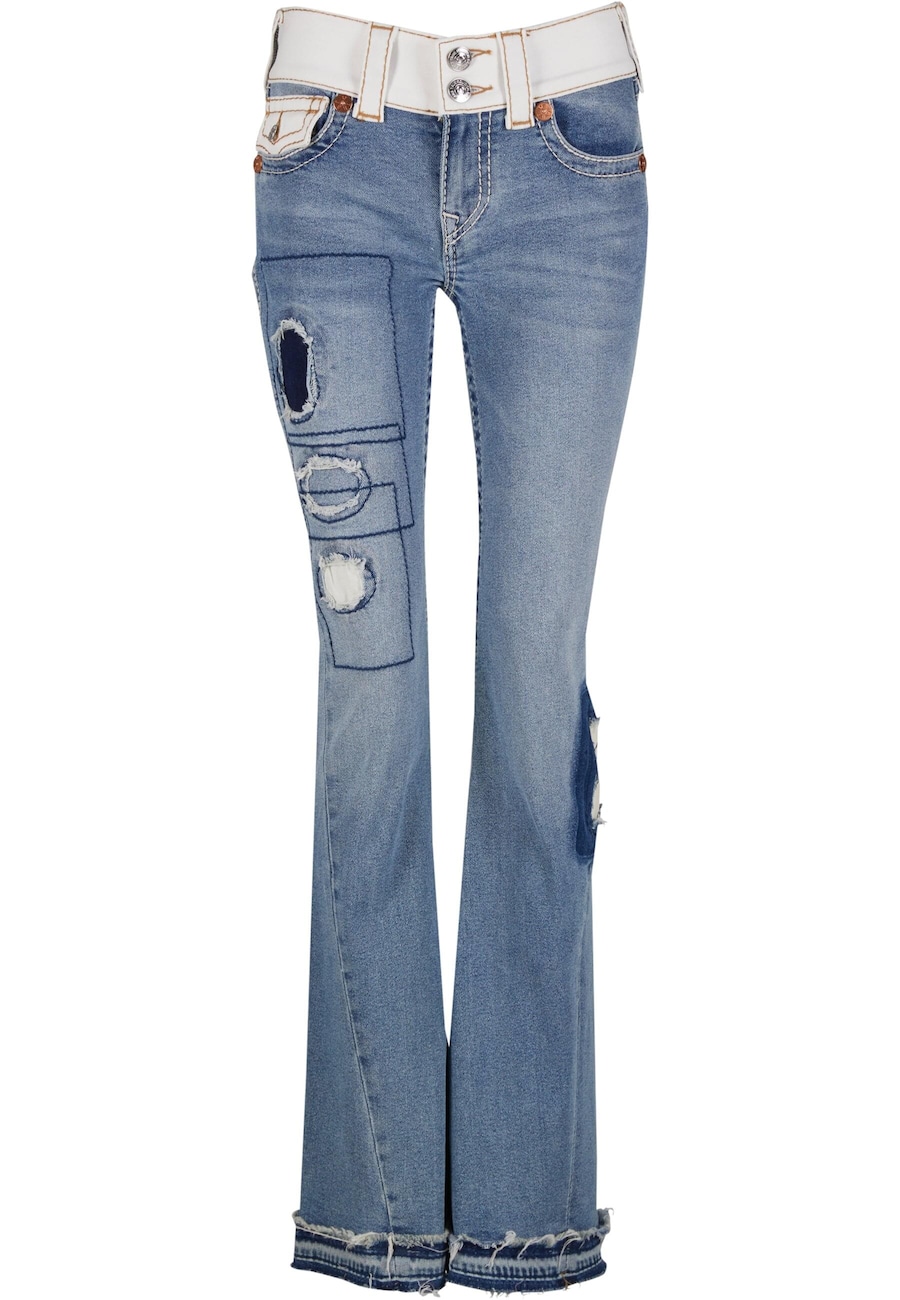 

Обычные джинсы True Religion Rip Repair Joey Mr Flare, Blue Denim
