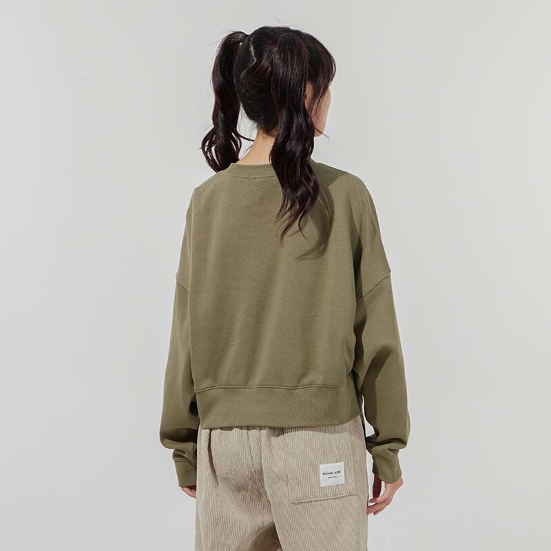 ESSENTIALS Толстовка женская Оливковая Adidas Originals — фото 2
