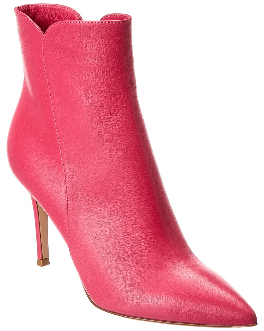 Кожаные ботильоны Gianvito Rossi Levy 85, розовый