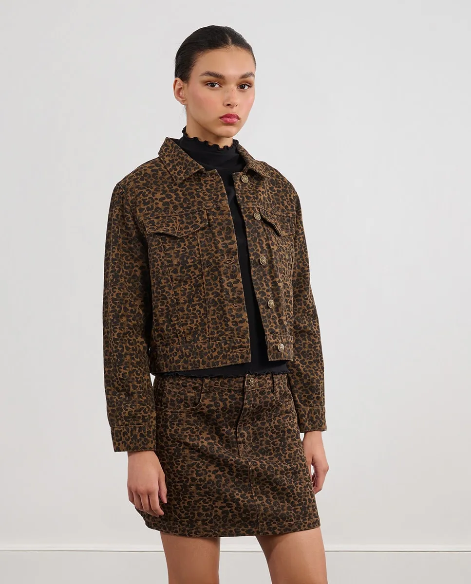 

Женская куртка с длинным рукавом и принтом в виде животных Lili Sidonio, коричневый