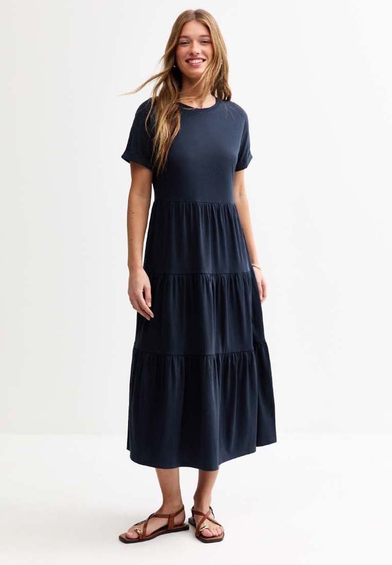 

Платье из джерси TIERED SKIRT MIDI SMOCK New Look, темно-синий