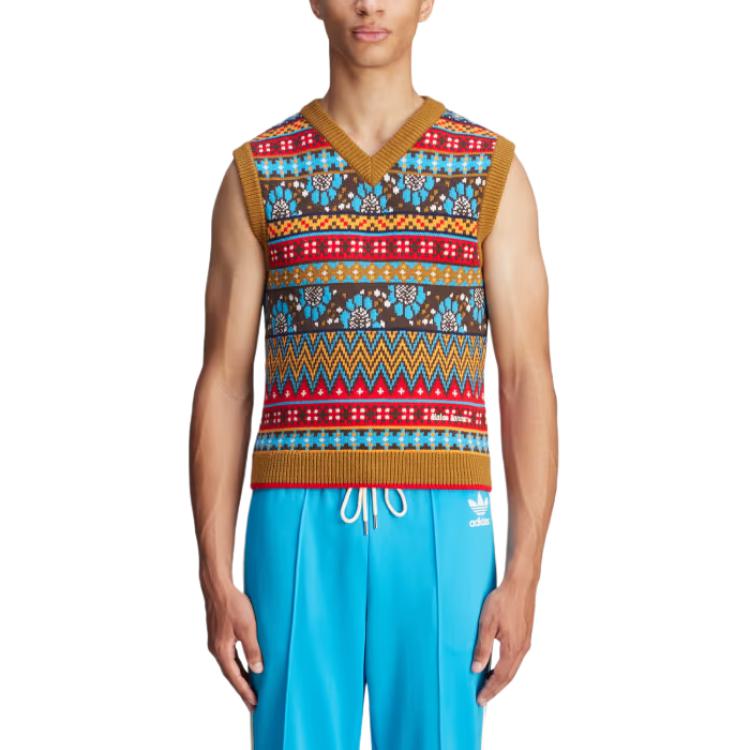 Майка Adidas X Wales Bonner Intarsia knit Vest Adidas Originals, мультиколор — фото 4