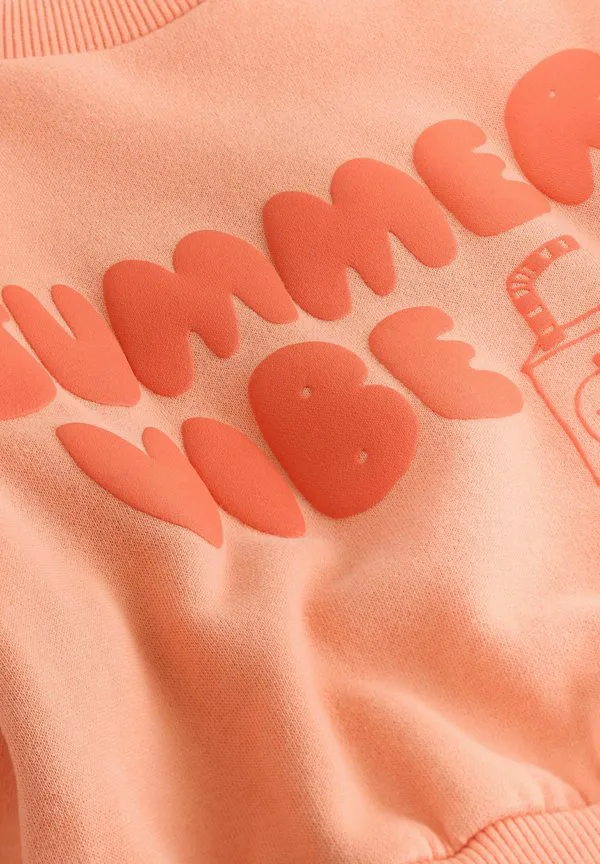 Толстовка с круглым вырезом стандартного кроя Next, Orange Summer — фото 3