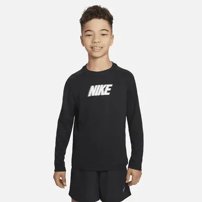 

Топ Nike Dri-FIT Multi+, черный/белый