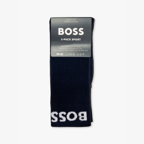 

Фирменная упаковка из двух носков из хлопковой смеси Boss, черный