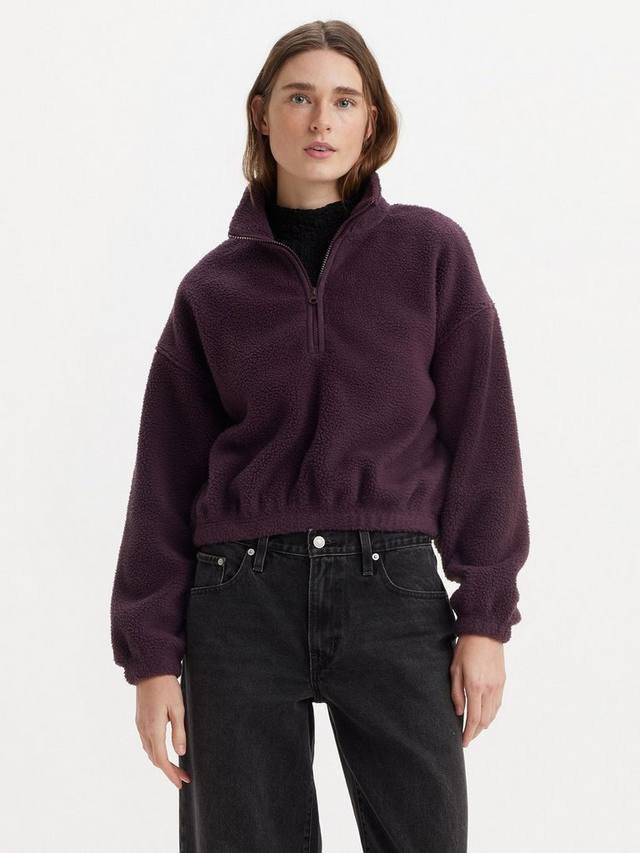 

Флисовый джемпер с треугольным вырезом на молнии Levi's, фиолетовый