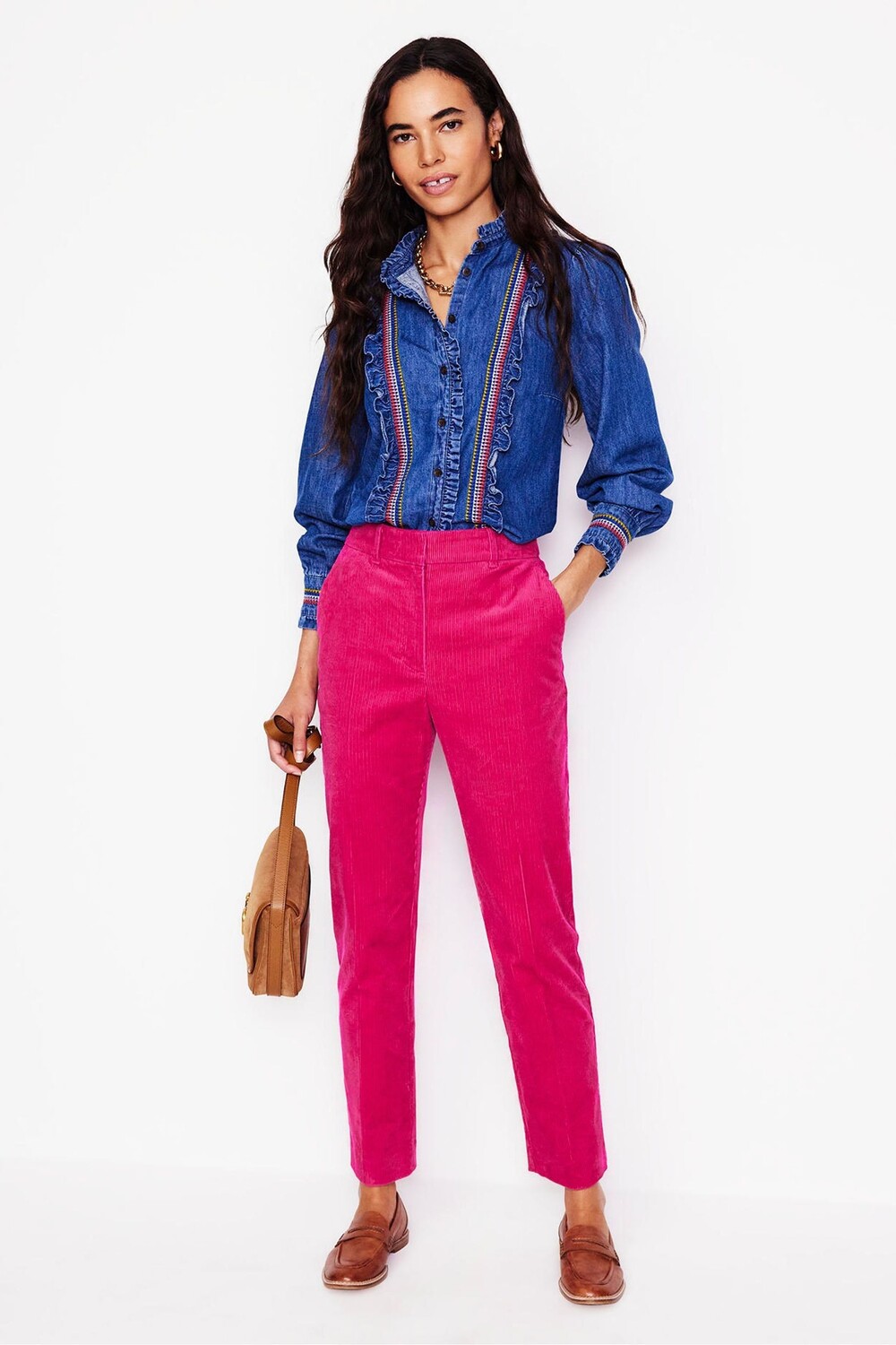 

Брюки Kew Cord Boden, розовый