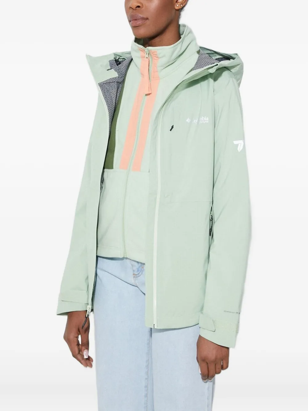 

Куртка с капюшоном и логотипом Columbia, зеленый