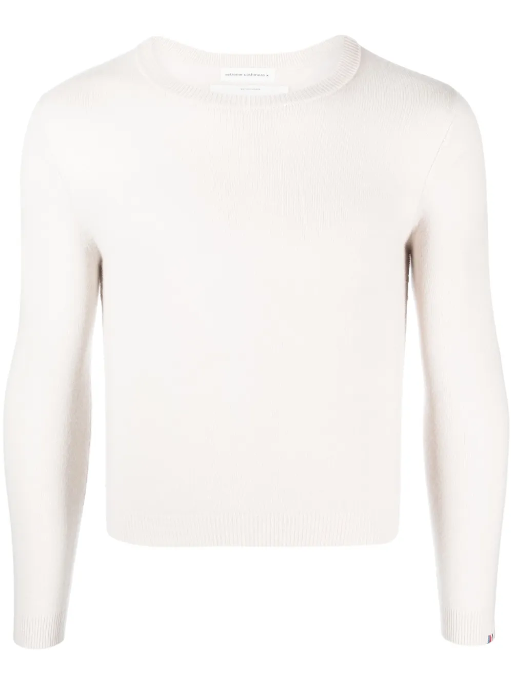 

Укороченный джемпер с круглым вырезом extreme cashmere, белый