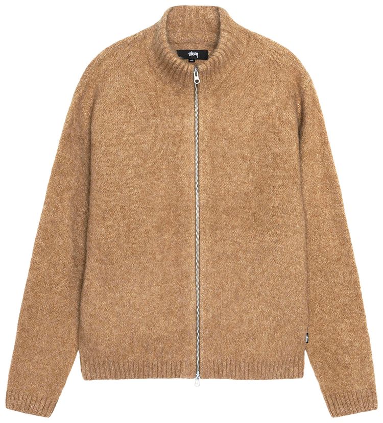 

Свитер Stussy Full Zip Brushed Merino Sweater 'Camel', коричневый